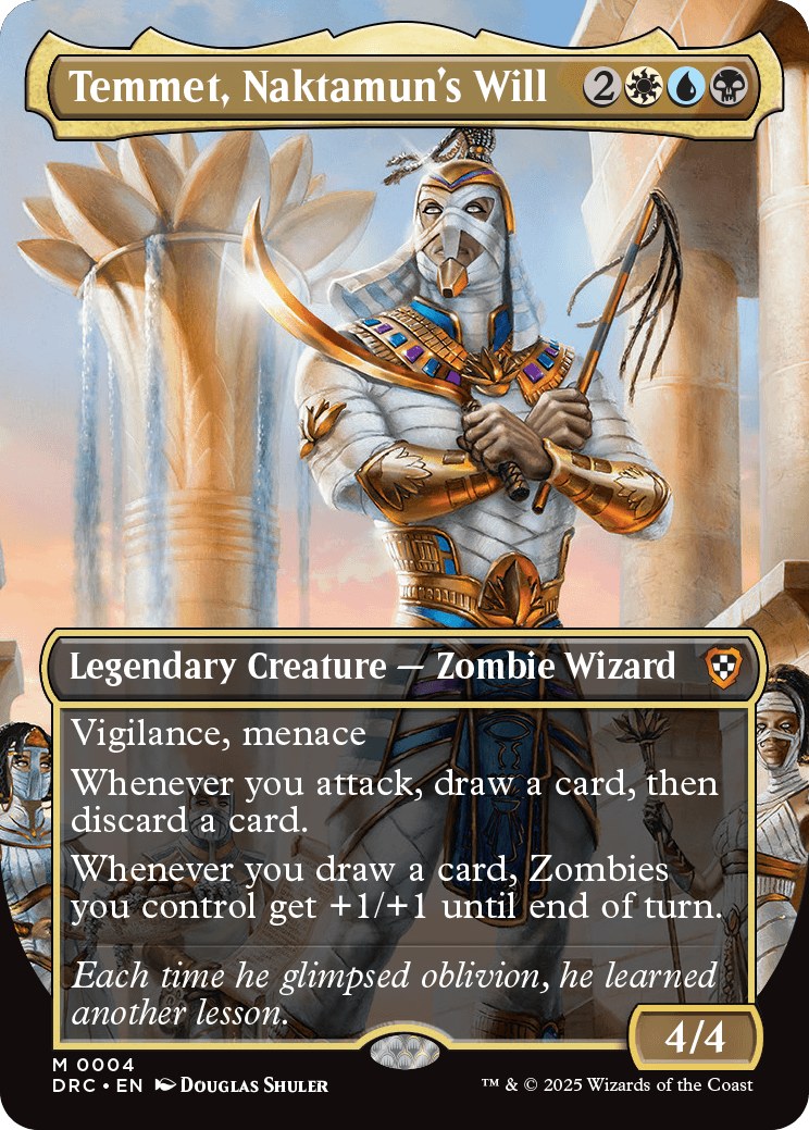 Magic Aetherdrift Commander Deck Eternal Might - commander-kaart Temmet, Naktamun's Will (borderless)