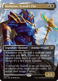 Magic Aetherdrift Commander Deck Eternal Might - tweede commander-kaart Hashaton, Scarab's Fist (borderless)