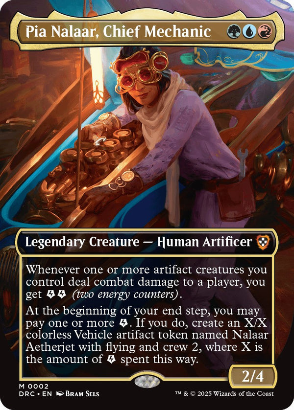 Magic Aetherdrift Commander Deck Living Energy - tweede commander-kaart Pia Nalaar, Chief Mechanic (borderless)