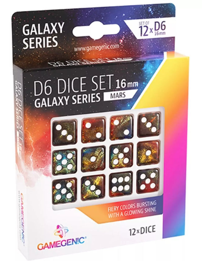 Gamegenic Galaxy Series D6 Dice Set "Mars" (12 Dice) Hover Image