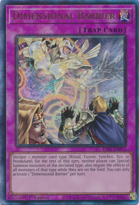 Dimensional Barrier (PUR) - RA01-EN072 - Prismatic Ultimate Rare - 1st Edition