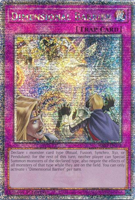 Dimensional Barrier - RA01-EN072 - Quarter Century Secret Rare - 1st Edition