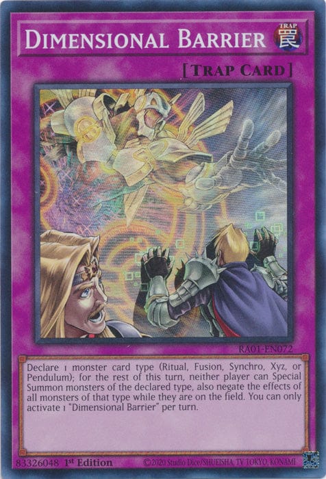 Dimensional Barrier - RA01-EN072 - Super Rare - 1st Edition