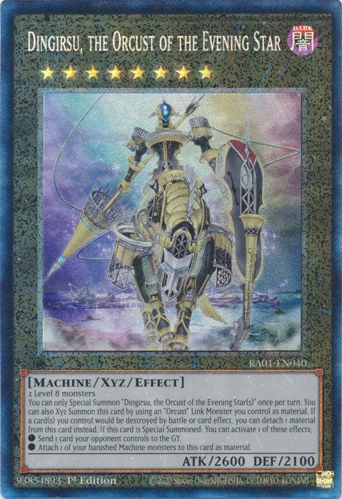 Dingirsu, the Orcust of the Evening Star (PCR) - RA01-EN040 - Prismatic Collector's Rare - 1st Edition