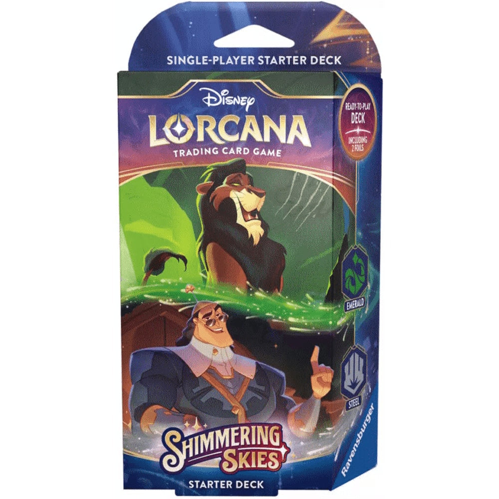 Disney Lorcana Shimmering Skies starterdeck Scar & Kronk in Emerald en Steel | Lichcards Hauptbild