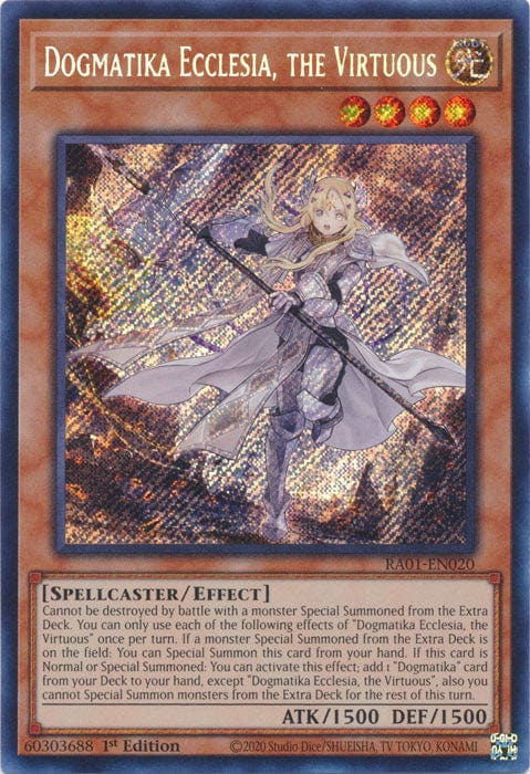 Dogmatika Ecclesia, the Virtuous (Secret Rare) - RA01-EN020 - Secret Rare - 1st Edition