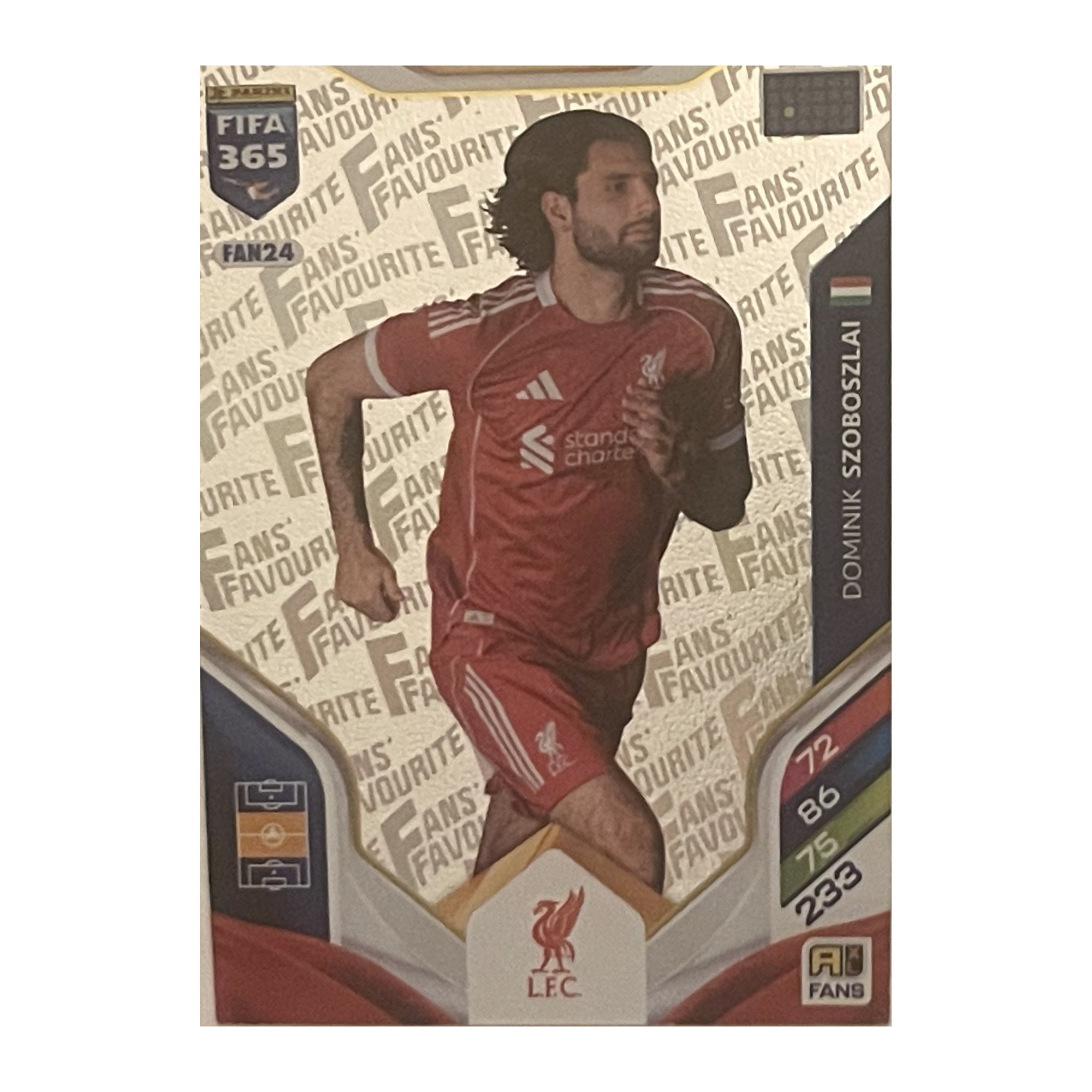 Dominik Szoboszlai - Panini Adrenalyn XL FIFA 365 2026 (Fans' Favourite) [FAN24] - originele kaartvoorkant