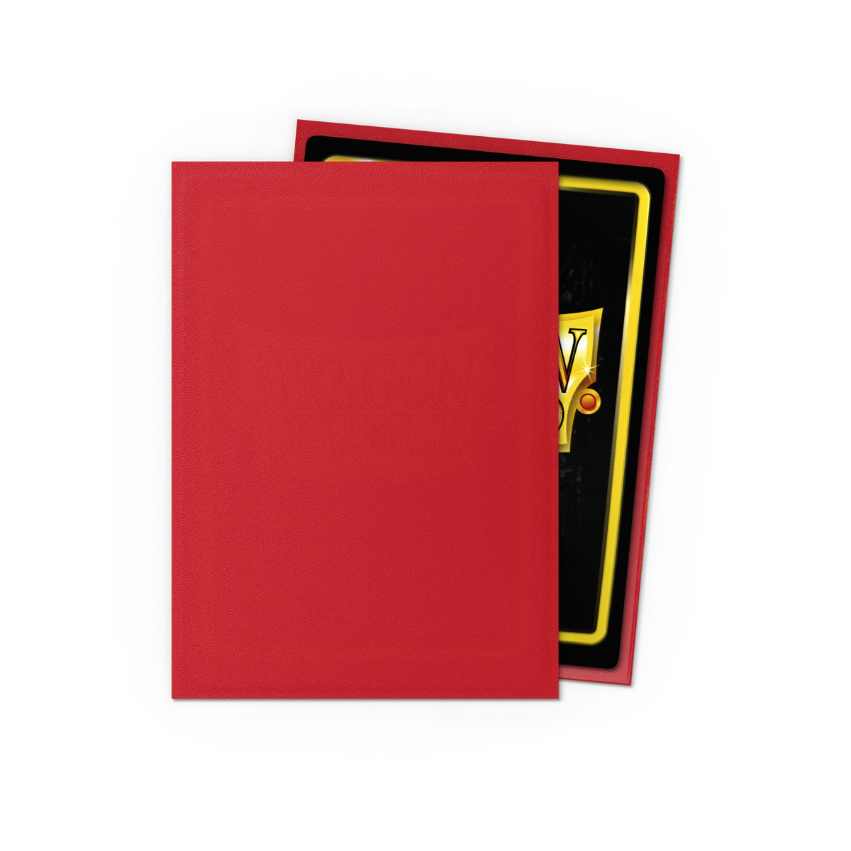 Dragon Shield Matte Crimson sleeve met rode matte achterkant