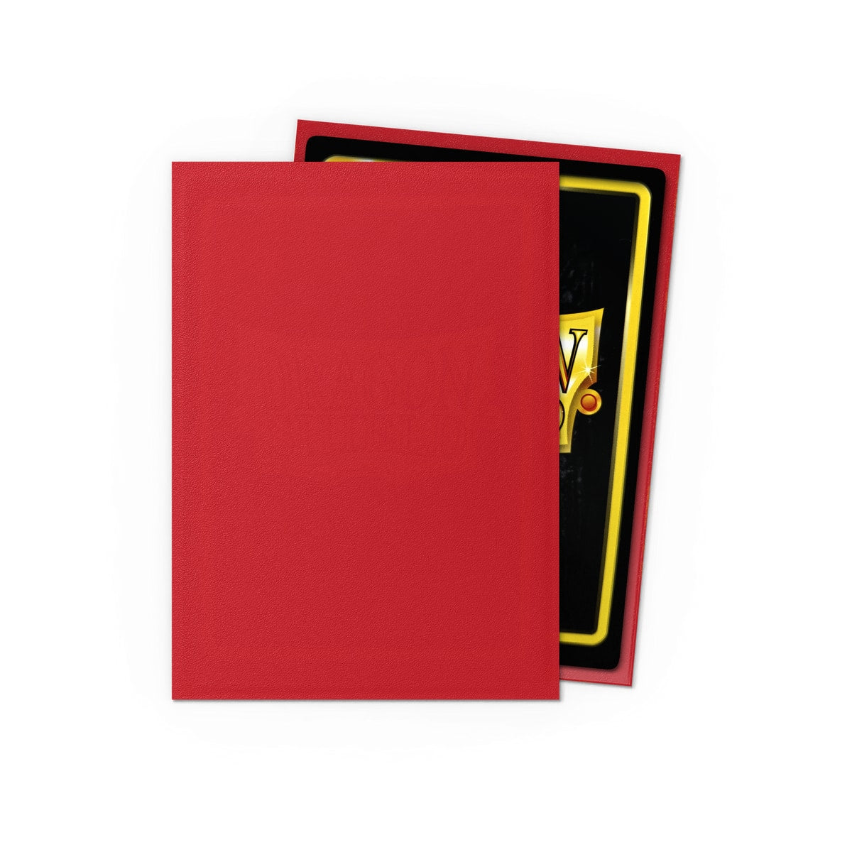 Dragon Shield Matte Crimson sleeve met rode matte achterkant | Lichcards