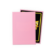 Dragon Shield Matte rosa – funda de tamaño japonés con dorso mate y carta de ejemplo; carta no incluida