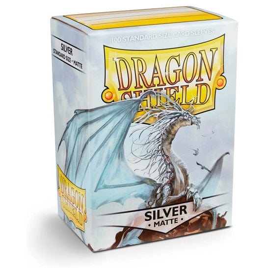 Dragon Shield Matte Silver sleeves, doosje van 100 stuks