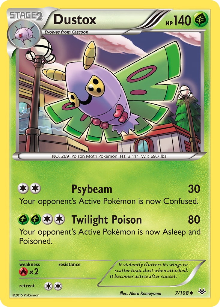 Dustox – Roaring Skies 7 – Pokémon TCG single card | Lichcards Hauptbild