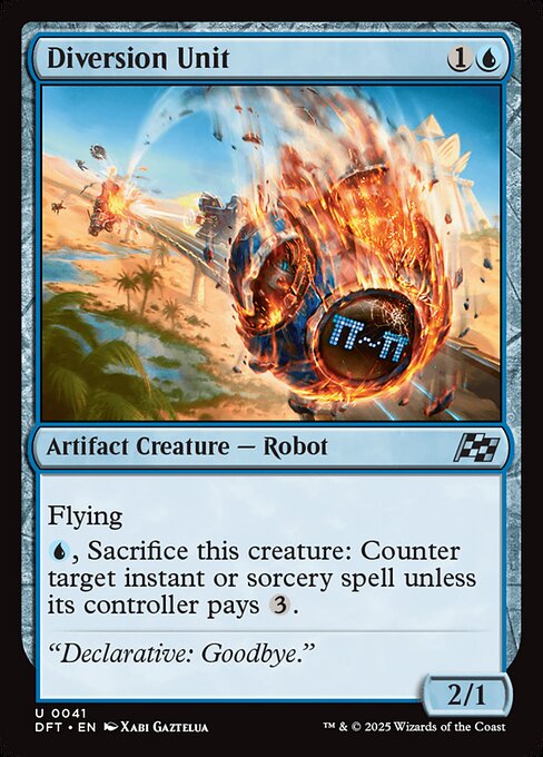 Diversion Unit – Aetherdrift (DFT-41) Magic: The Gathering card