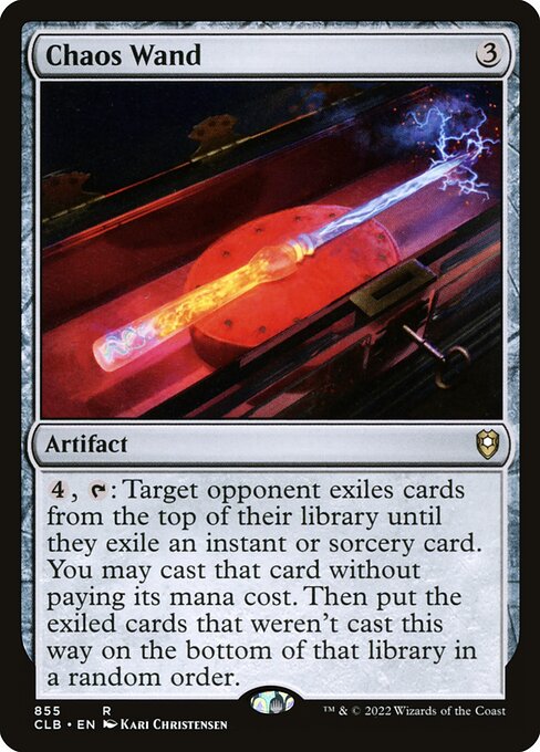 Chaos Wand – Commander Legends: Battle for Baldur's Gate (CLB-855) Magic: The Gathering card | LC-REM-20260804-15151726723404-e065e040-80c1-47d3-a425-28381e5a29f2 Image principale du produit