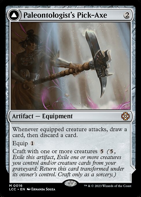 Paleontologist's Pick-Axe // Dinosaur Headdress – Commander: The Lost Caverns of Ixalan (LCC-16) Magic: The Gathering card