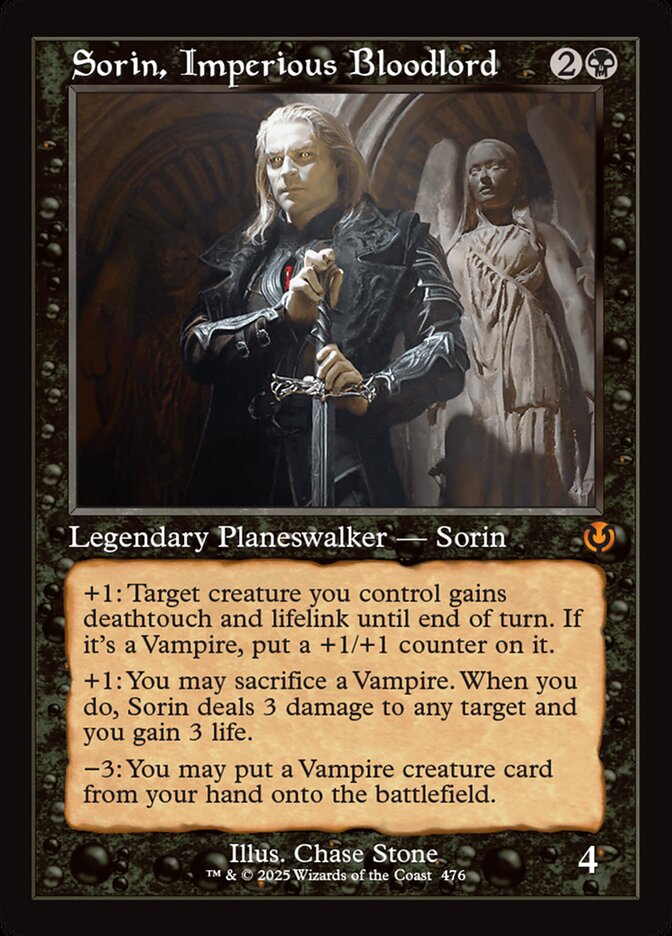 Magic-kaart Sorin, Imperious Bloodlord XINR-476 uit Innistrad Remastered: Extras (Mythic)