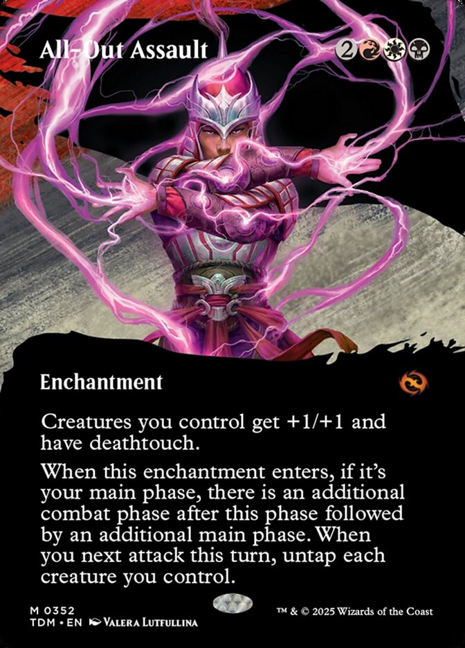 Magic-kaart All-Out Assault TDM-352 uit Tarkir: Dragonstorm (Mythic)