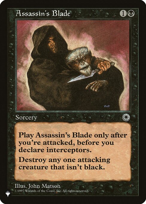 Assassin's Blade – The List (PLST-POR-80) Magic: The Gathering card | LC-REM-20260804-15151330066764-e10b6f90-583b-49e9-984f-98d50beccaea Hoofdafbeelding