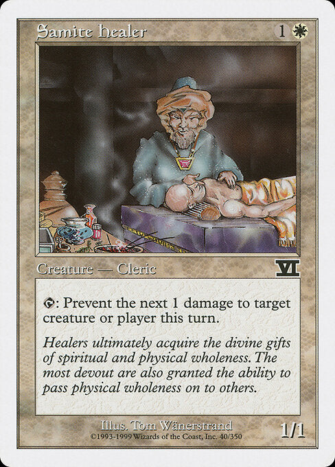 Samite Healer – Sixth Edition (6ED-40) Magic: The Gathering card Hauptbild