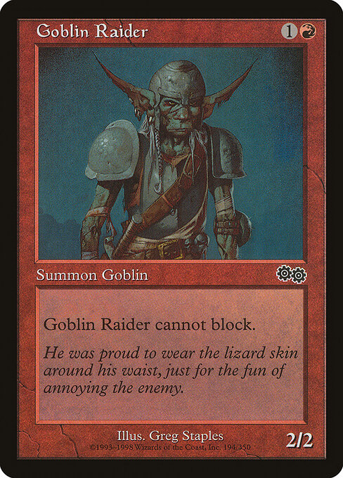 Goblin Raider – Urza's Saga (USG-194) Magic: The Gathering card