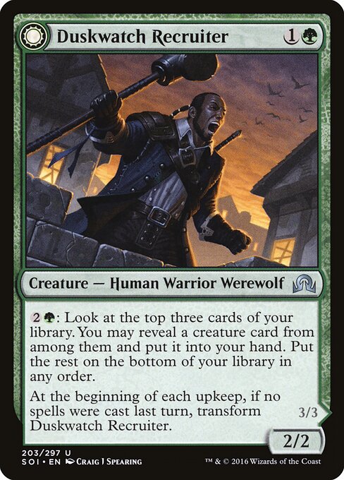 Duskwatch Recruiter // Krallenhorde Howler – Shadows over Innistrad (SOI-203) Magic: The Gathering card | LC-REM-20260804-15151276884300-e1915d93-c7dd-4bb7-bd5c-63a359a02b97