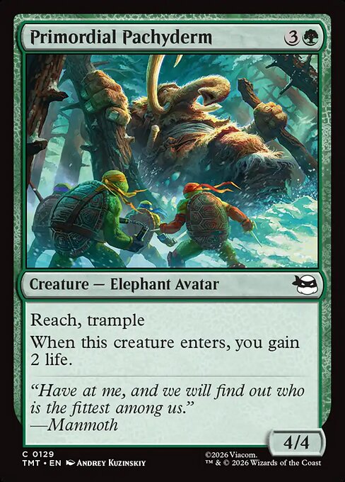 Primordial Pachyderm – Teenage Mutant Ninja Turtles (TMT-129) Magic: The Gathering card