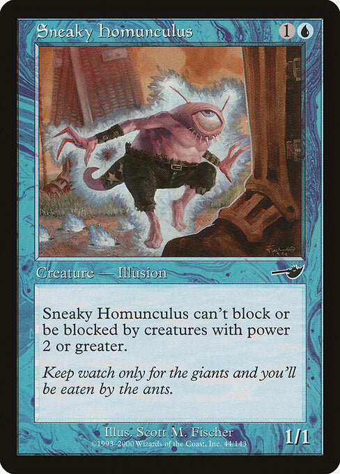 Sneaky Homunculus – Nemesis (NEM-44) Magic: The Gathering card