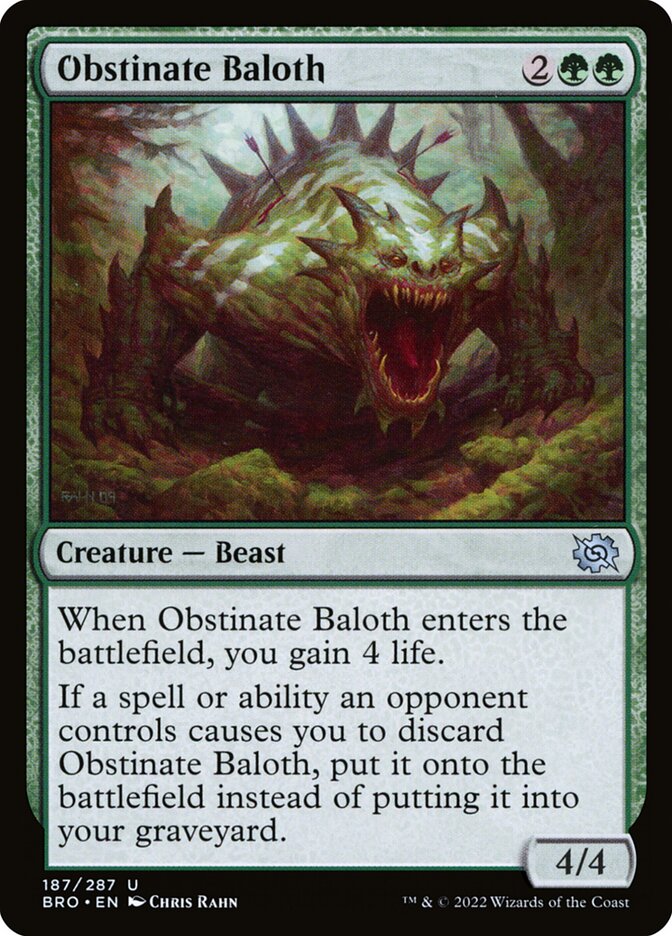Obstinate Baloth - The Brothers' War (Uncommon) [BRO-187]