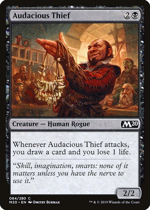 Audacious Thief – Core 2020 (M20-84) Magic: The Gathering card Main image
