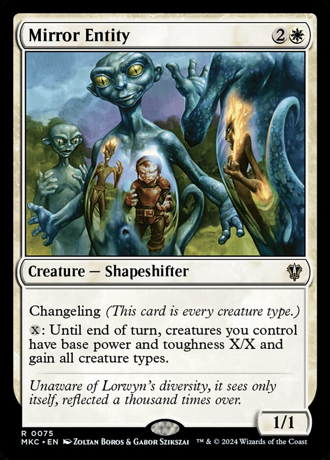 Magic-kaart Mirror Entity MKC-75 uit Commander: Murders at Karlov Manor (Rare)