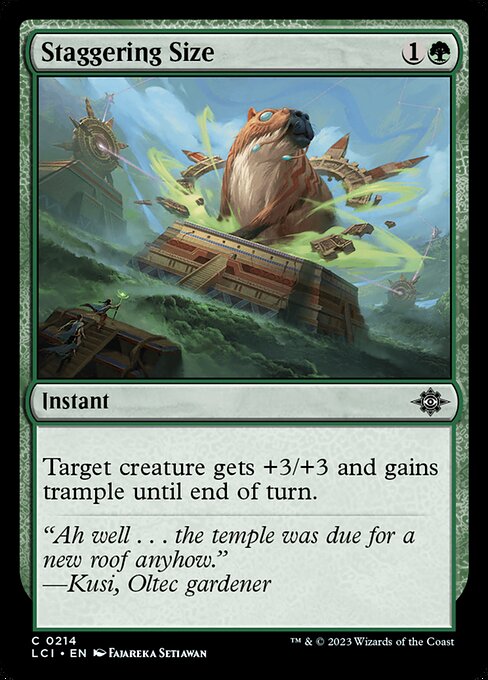 Staggering Size – The Lost Caverns of Ixalan (LCI-214) Magic: The Gathering card Hauptbild