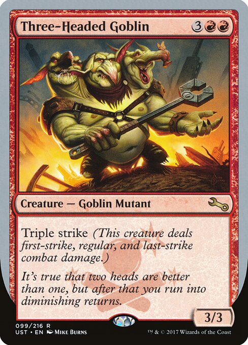 Three-Headed Goblin – Unstable (UST-99) Magic: The Gathering card | LC-REM-20260804-15380274676044-e35c6dd7-84eb-42ff-a950-705bc0d1811e