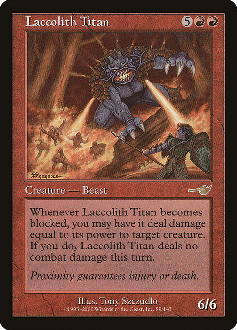 Laccolith Titan – Nemesis (NEM-89) Magic: The Gathering card