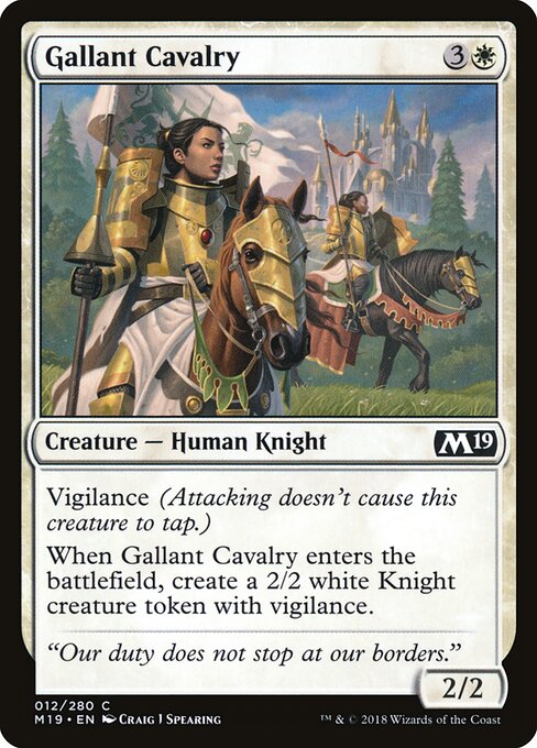 Gallant Cavalry – Core Set 2019 (M19-12) Magic: The Gathering card | LC-REM-20260804-15150884454732-e388c433-3a37-45f6-825a-d13d2223b6f7