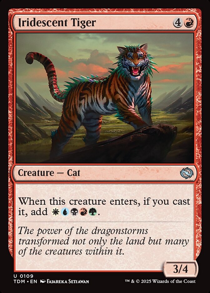 Magic-kaart Iridescent Tiger TDM-109 uit Tarkir: Dragonstorm (Uncommon)