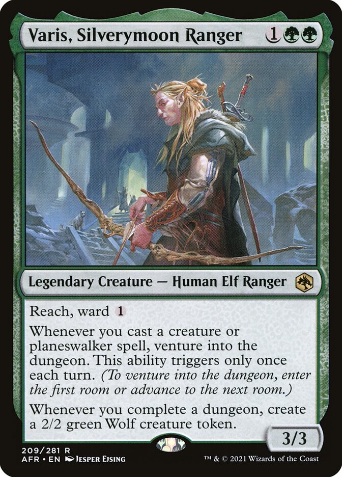 Magic-kaart Varis, Silverymoon Ranger AFR-209 uit Adventures in the Forgotten Realms (Rare) Imagen principal del producto