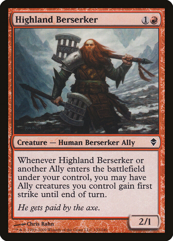 Highland Berserker - Zendikar (Common) [ZEN-132]