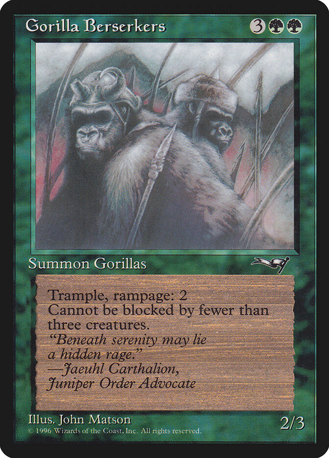 Magic-kaart Gorilla Berserkers ALL-93b uit Alliances (Common)
