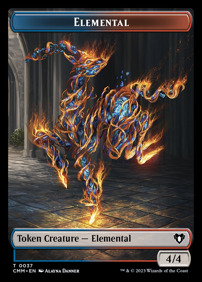 Magic-kaart Elemental Token // Treasure Token XCMM-T 37/48 uit Commander Masters: Extras (Token)