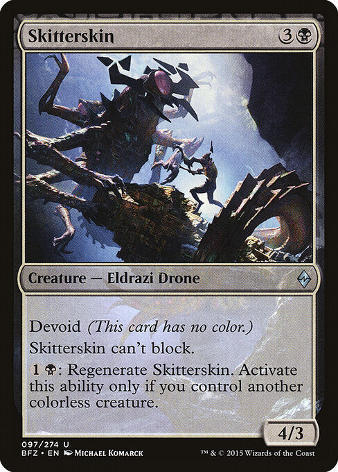 Skitterskin – Battle for Zendikar (BFZ-97) Magic: The Gathering card