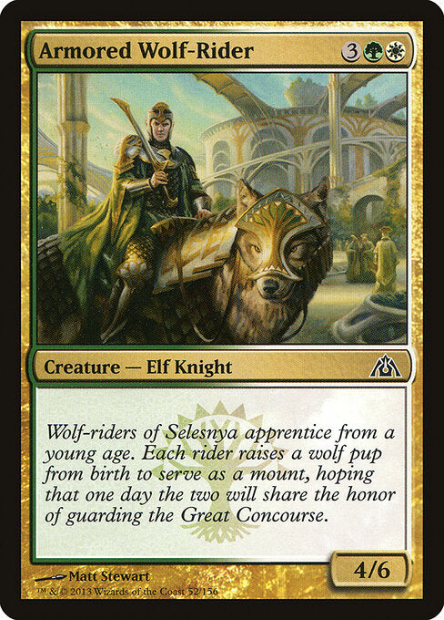 Armored Wolf-Rider – Dragon's Maze (DGM-52) Magic: The Gathering card Immagine principale del prodotto