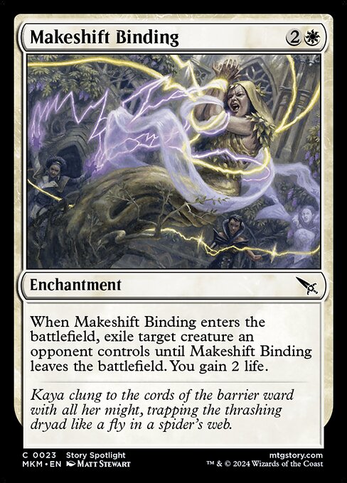 Makeshift Binding – Murders at Karlov Manor (MKM-23) Magic: The Gathering card Hoofdafbeelding
