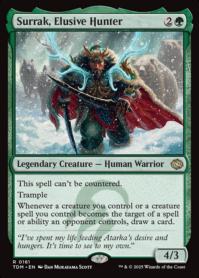 Magic-kaart Surrak, Elusive Hunter TDM-161 uit Tarkir: Dragonstorm (Rare)