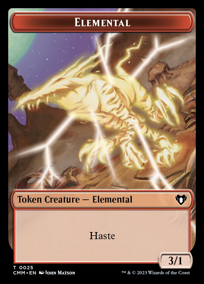 Magic-kaart Elemental Token // Eldrazi Token CMM-T25 uit Commander Masters (Token)