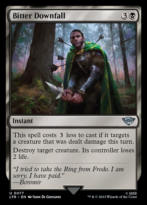 Bitter Downfall – The Lord of the Rings: Tales of Middle-earth (LTR-77) Magic: The Gathering card | LC-REM-20260804-15150804500812-e4b83aa1-33ce-4b8d-ae5a-72f64eef5f09