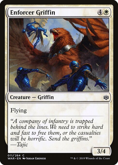Enforcer Griffin – War of the Spark (WAR-11) Magic: The Gathering card | LC-REM-20260804-15150750957900-e4d6d488-01df-4d61-92ff-9881838b4018
