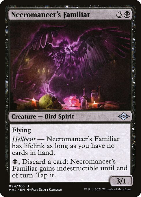 Necromancer's Familiar – Modern Horizons 2 (MH2-94) Magic: The Gathering card Hoofdafbeelding
