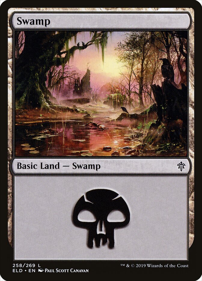 Swamp (V.1) - Throne of Eldraine (Land) [ELD-258]