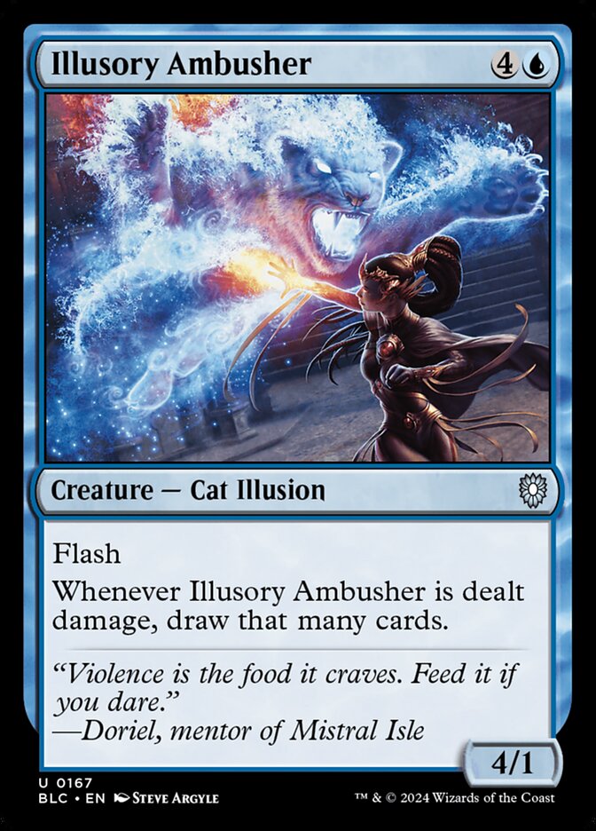 Illusory Ambusher - Commander: Bloomburrow (Uncommon) [BLC-167] Immagine principale del prodotto