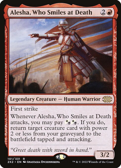 Alesha, Who Smiles at Death – Double Masters 2022 (2X2-101) Magic: The Gathering card